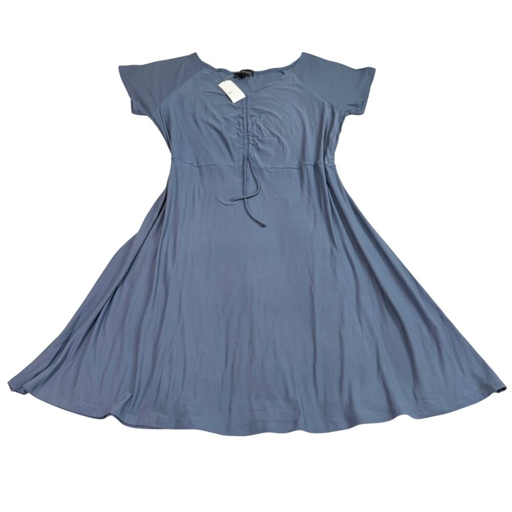 Derek‎ Heart womens mini dress Short sleeve blue color Size 3X Stretchy